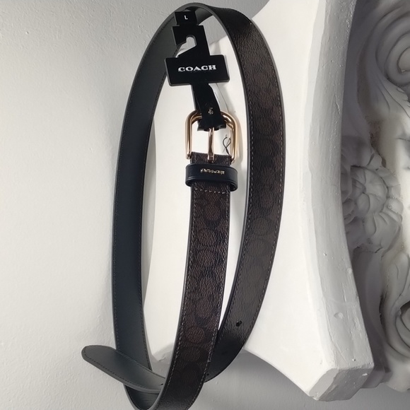 Authentic Coach Classic Belt Signature Canvas Women L Color Chestnut Brown - Picture 4 of 13